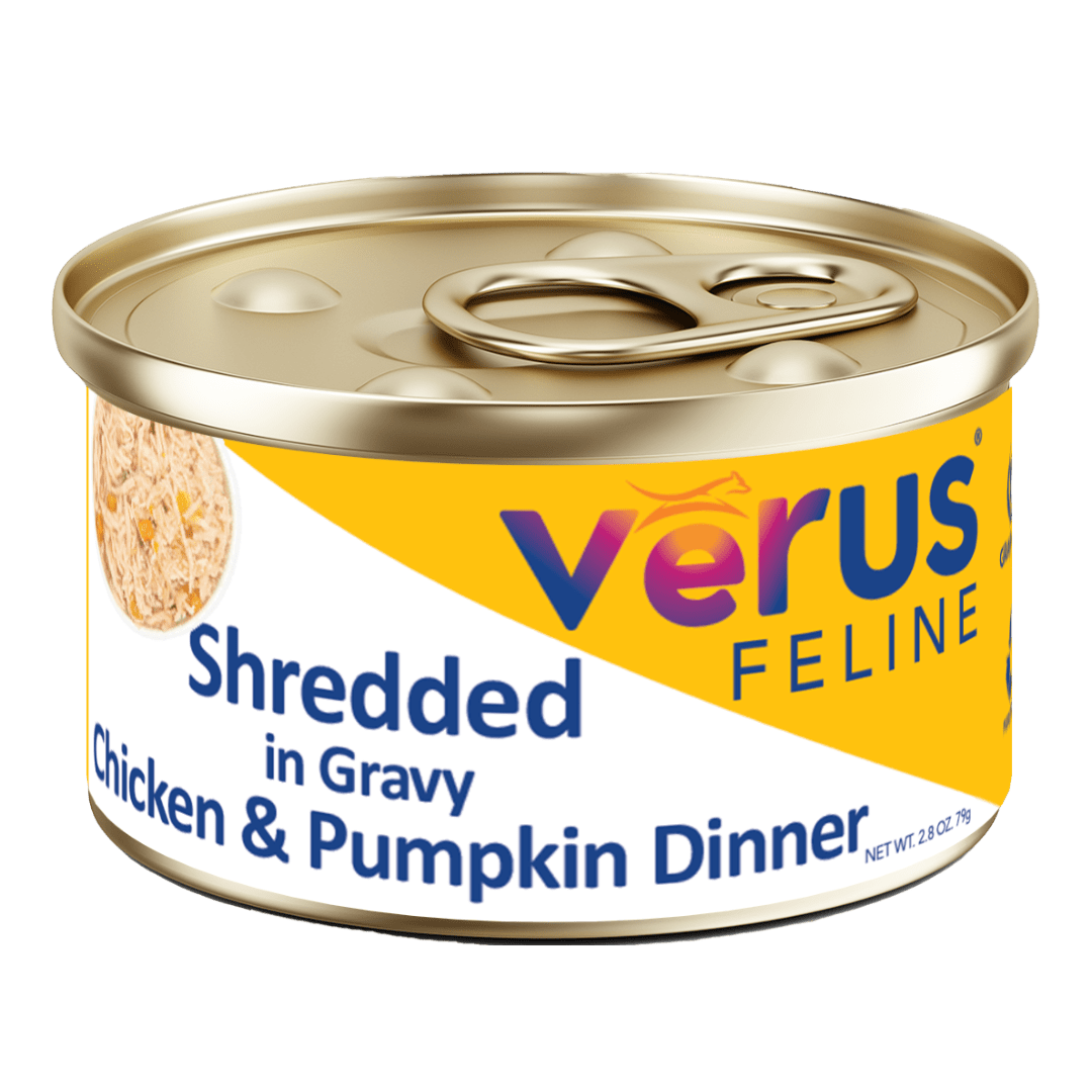 VēRUS Feline Shredded in Gravy Chicken & Pumpkin Dinner