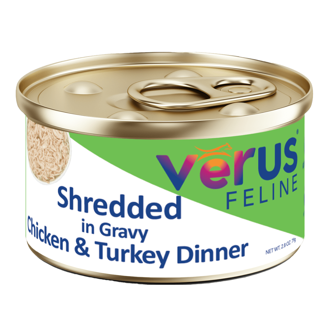 VēRUS Feline Shredded in Gravy Chicken & Turkey Dinner